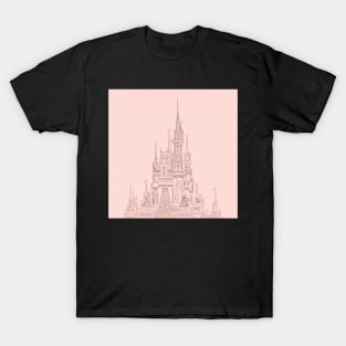 Rose Gold Magic Castle Carving T-Shirt